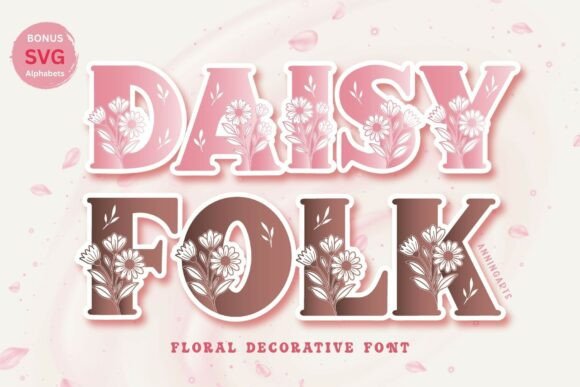 Daisyfolk: A Whimsical Floral Font for Your Designs
