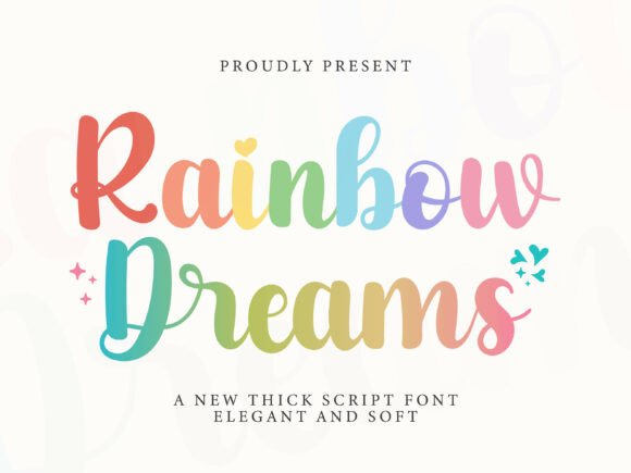Rainbow Dreams: A Bold, Cheerful Typeface