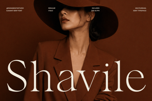 Shavile: An Elegant Serif Font for Luxury Branding
