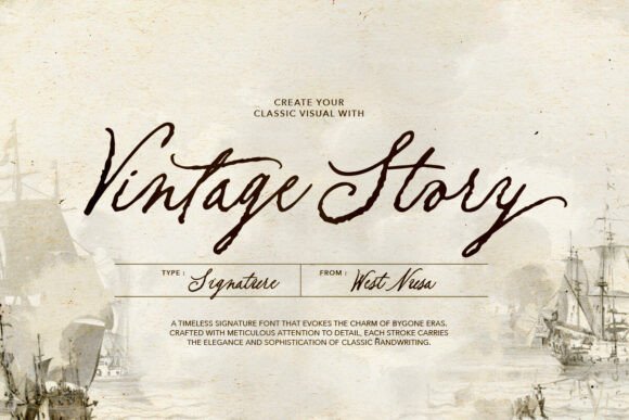 Vintage Story: A Handwritten Script with Rustic Charm