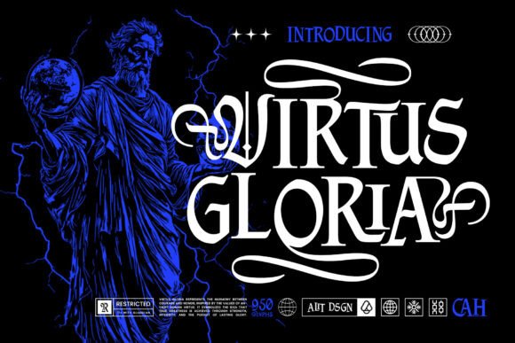 Virtus Gloria: A Typeface Where Ancient Authority Meets Modern Edge
