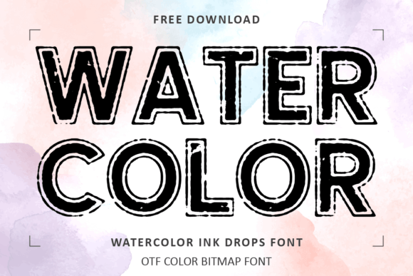Watercolor Ink Drops: A Bold Typeface for Impact