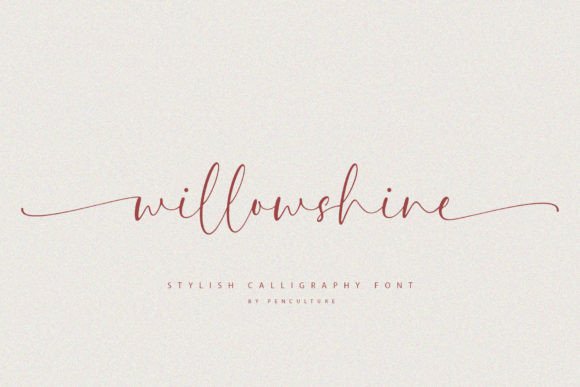 Willowshine: A Modern Calligraphy Font for Elegant Designs